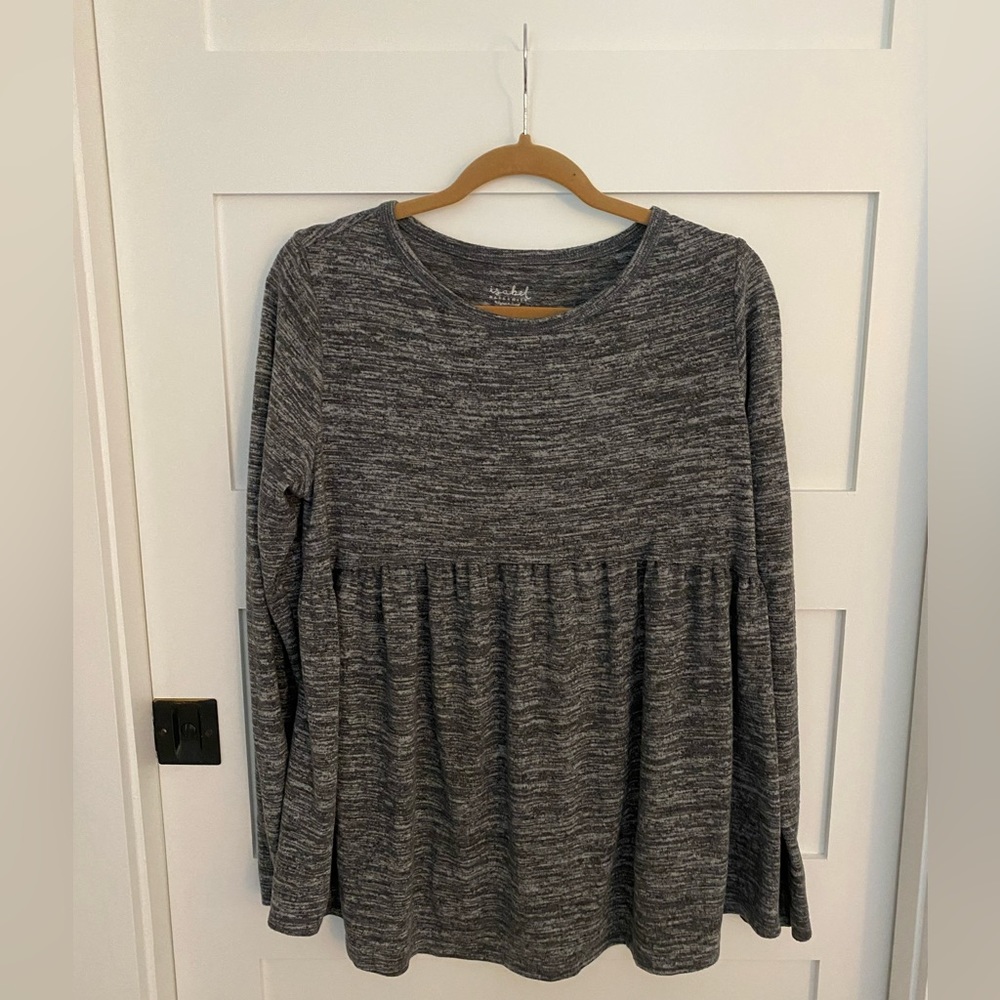 Isabel Maternity gray peplum top